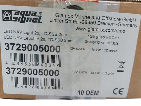 OŚWIETLENIE NAWIGACYJNE LED NAV LIGHT 28 TD-SSB 2MM AQUA SIGNAL 10SZT