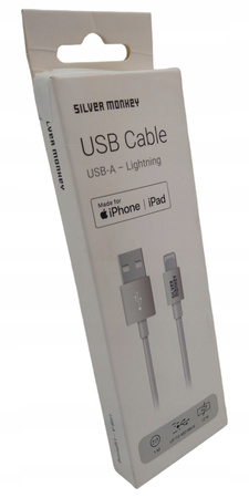 Kabel USB 2.0 - Lightning Silver Monkey 1 m