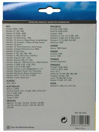 Menalux F1000 4x Mikrofiltry Zapasowe do Odkurzaczy AEG Electrolux