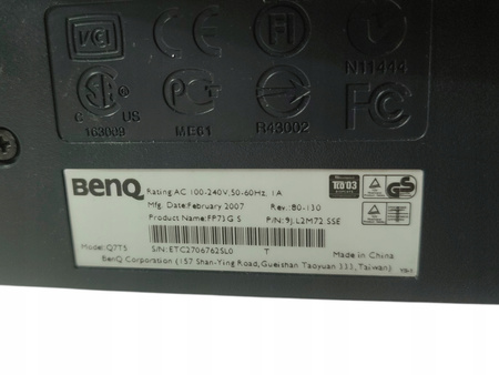 Monitor Benq Q7T5 17" 1280x1024