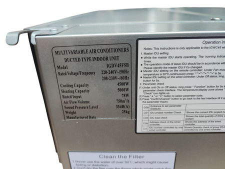 Jednostka kanałowa Innova IGDV56F5A 5.6kW niski spręż