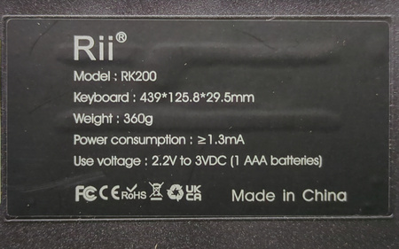 Bezprzewodowa myszka klawiatura Rii RK200 zestaw 2,4 GHz czarny