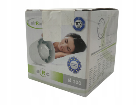 Wentylator łazienkowy kanałowy airRoxy 01-049 biały 30Pa 104m3/h 15W FI 100