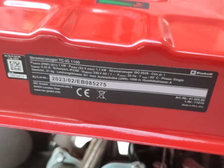 Agregat prądotwórczy Einhell TC-IG 1100 inwerterowy benzynowy 1100W