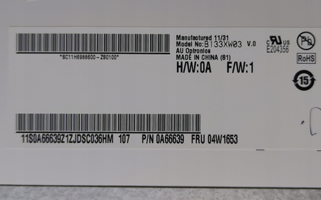 MATRYCA AUO B133XW03 13,3" 1366x768p BŁYSZCZĄCA