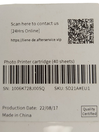 Wkłady do drukarek Liene Cartridge SD21 PAPIER FOTOGRAFICZNY 4x6"