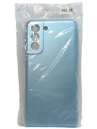 Etui Plecki do Samsung Galaxy S21 FE Metalic Case błękitne
