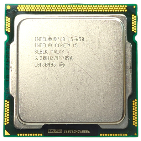 Procesor Intel Core i5-650 3.2 GHz 2 rdzenie 4 wątki LGA 1156 4 MB cache