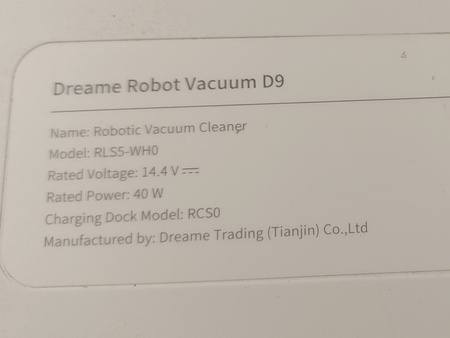 Robot sprzątający Dreame D9 RLS5-WHO 3000Pa mopowanie LDS 150min 570ml