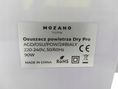DUŻY OSUSZACZ POWIETRZA POCHŁANIACZ WILGOCI 2200ml OCZYSZCZACZ UV 90W