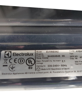 Kuchenka mikrofalowa ELECTROLUX EVM8E08Z 1000W średnica 36 cm pojemność 42L