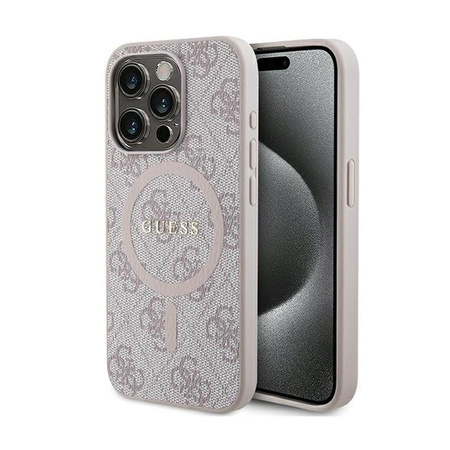 Etui Guess 4G Collection Leather Metal Logo MagSafe iPhone 14 Pro