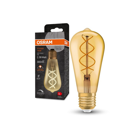 Żarówka OSRAM Vintage 1906 Edison Gold E27 300 lm 4 W 2000 K