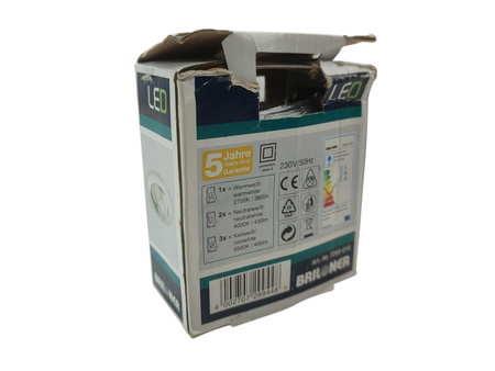 BRILONER OCZKO SUFITOWE - LED 5W 400lm - GU10 - NIKIEL MAT - UCHYLNE