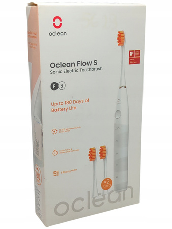 Szczoteczka soniczna Oclean Flow S Biała 76000 ruchów 5 trybów 180 dni