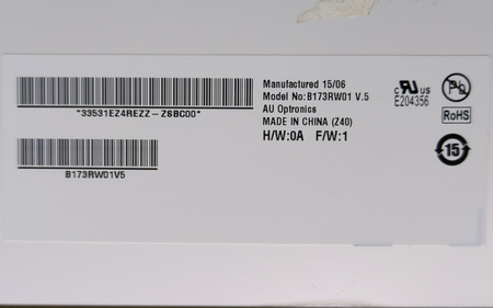 Matryca AU Optronics B173RW01 V.5 17,3" 1366x768px 40pin Błyszcząca