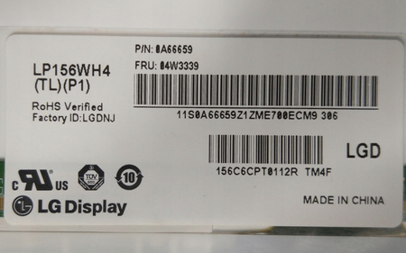 Matryca LG LP156WH4(TL)(P1) 15,6" 1366x768px Matowa