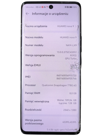 Smartfon Huawei Nova 9 NAM-LX9 8/128GB
