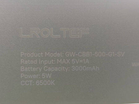 Lampa podszafkowa LED 50 cm 3000 mAh 6500K LROLTEF GW-CBB1-500-G1-SV