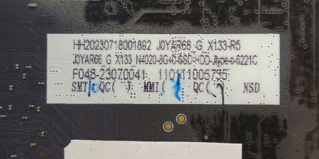 Płyta główna laptopa SGIN JOYAR66_G_X133_V10 Intel Celeron N4020