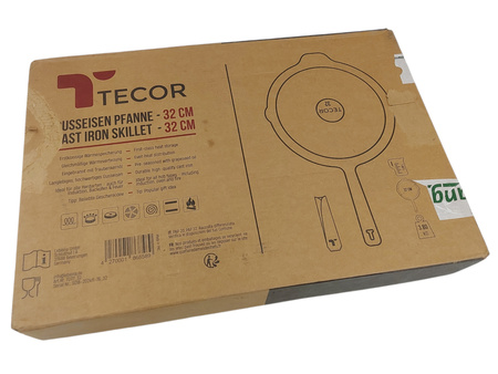 Patelnia żeliwna TECOR do smażenia na indukcji 32 cm