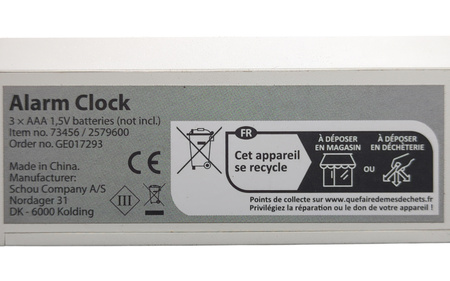 Zegarek cyfrowy z budzikiem Alarm Clock 73456 Biały