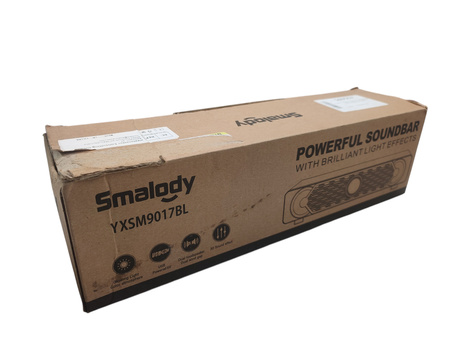 Głośnik z efektami świetlnymi USB dźwięk 3D Smalody Soundbar 10W czarny