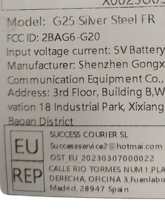 Smartwatch zegarek BT Call G25 Srebrny