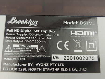 DEKODER DVB-T2 BROOKLYN BSTV3 PILOT CZARNY