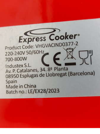 Opiekacz Express Cooker 168080 Czerwony 800 W