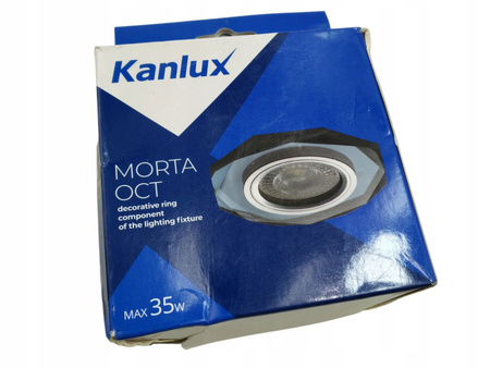 Oprawa sufitowa halogenowa szklana MORTA MR16 GU10 czarna Kanlux