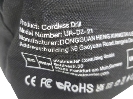 Wiertarko-wkrętarka akumulatorowa UR-DZ-21 21V + 2 akumulatory