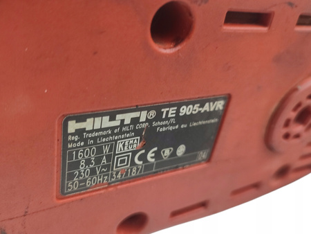Młot wyburzeniowy HILTI TE 905-AVR 1600 W 20 J