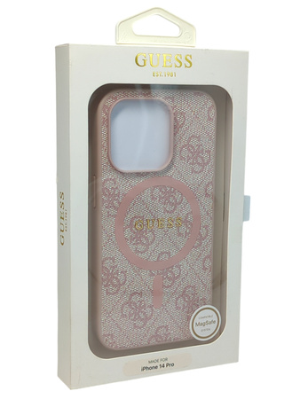 Etui Guess 4G Collection Leather Metal Logo MagSafe iPhone 14 Pro