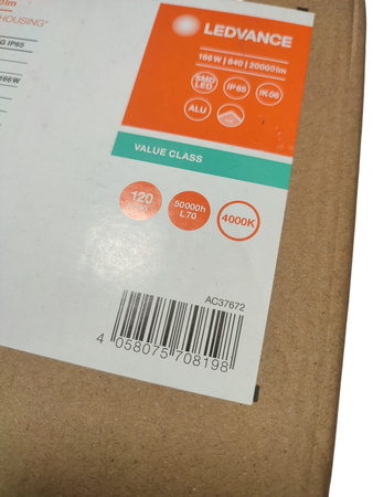 Lampa LED Oprawa Przemysłowa 166W 20000lm 4000K High Bay Compact Ledvance