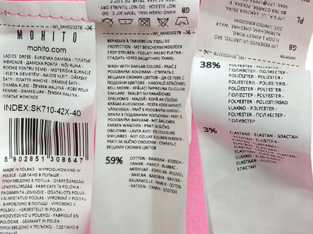SUKIENKA DAMSKA MOHITO ROZMIAR 40 RÓŻOWA