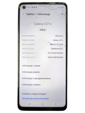 Smartfon Samsung Galaxy A21s SM-A217F/DSN 3/32GB 6.5" LTE Dual SIM