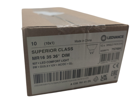 Zestaw 10 żarówek Ledvance MR16 GU5.3 5W 2700K ściemnialne