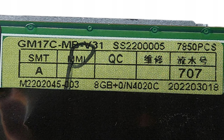 Płyta główna laptopa Thomson N17CSL512 GM17C_MB_V31