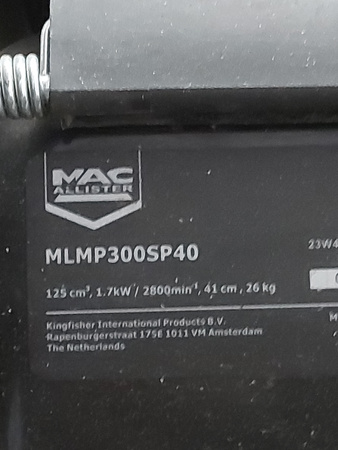 Kosiarka spalinowa Macallister MLMP300SP40 41cm 1.7kW 125cm3