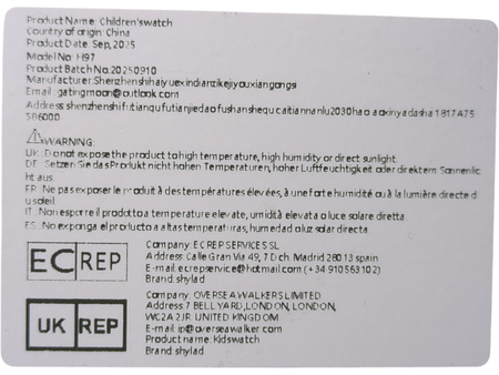 Smartwatch dla dzieci H97 Czarny 1.5" IP68 170mAh 240x280