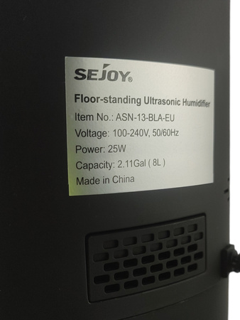 Nawilżacz powietrza ultradźwiękowy Sejoy ASN-13-BLA-EU z pilotem 8L