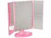 PODŚWIETLANE LUSTERKO KOSMETYCZNE LED DO MAKIJAŻU SUPERSTAR AR-042 RÓŻOWE