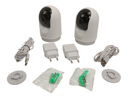 Kamera Wewnętrzna 2K 360° WiFi Nocna Z App Audio Alexa 2 Sztuki