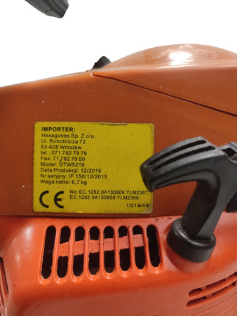 Piła spalinowa GARDETECH GTW5218 2,2 kW