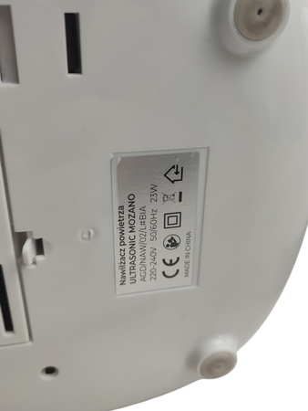 Ultradźwiękowy Nawilżacz Powietrza Mozano Ultrasonic 28dB 4L 350ml/h