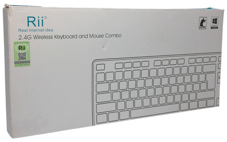 Bezprzewodowa myszka klawiatura Rii RK200 zestaw 2,4 GHz czarny