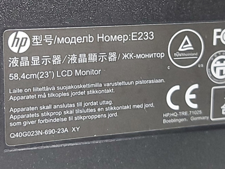 Monitor HP E233 23 cale Full HD LED IPS DisplayPort HDMI VGA USB 3.0