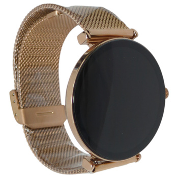 Smartwatch zegarek damski S1 Gold Steel FR Złoty