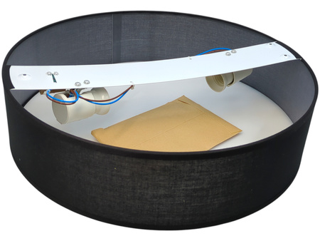 Lampa sufitowa LEDVANCE Orbis Paris 400 mm 2xE27 czarna tekstylny ring